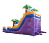 Image of 15' Tropical Purple Marble Inflatable Water Slide with Blower