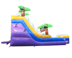 15' Tropical Purple Marble Inflatable Water Slide with Blower