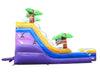Image of 15' Tropical Purple Marble Inflatable Water Slide with Blower
