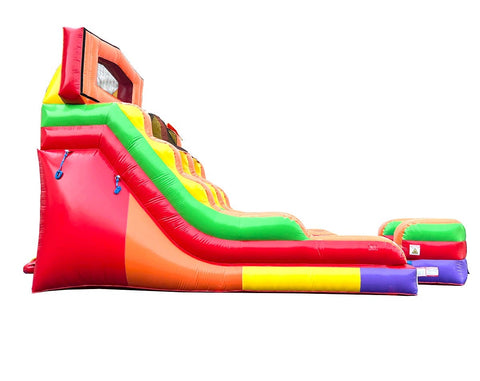 15' Tall Rainbow Modular Wet / Dry Inflatable Slide with Blower