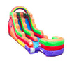 Image of 15' Tall Rainbow Wet/Dry Inflatable Slide with Blower
