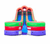 Image of 15' Tall Double Lane Rainbow Wet/Dry Inflatable Slide with Blower