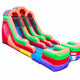 15' Tall Double Lane Rainbow Wet/Dry Inflatable Slide with Blower