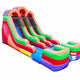 15' Tall Double Lane Rainbow Wet/Dry Inflatable Slide with Blower