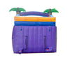 Image of 15' Purple Tropical Marble Double Bay Wet/Dry Inflatable Slide with Blower