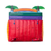 Image of 15' Yellow Tropical Marble Double Bay Wet/Dry Inflatable Slide with Blower