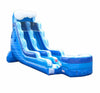 Image of 18' Blue Marble Wave Inflatable Water Slide with Blower
