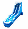 Image of 18' Blue Marble Wave Inflatable Water Slide with Blower