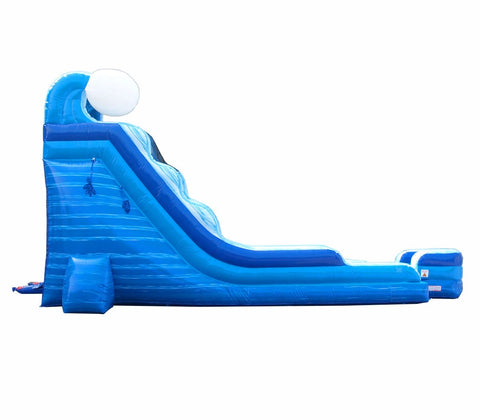 18' Blue Marble Wave Inflatable Water Slide with Blower