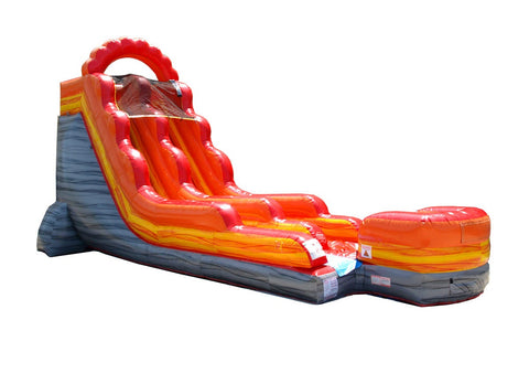 18' Fire Red Marble Inflatable Water Slide with Blower