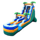 18'H Tropical Green Marble Inflatable Water Slide with Blower