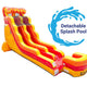 18' Tall Lava Wave Wet/Dry Inflatable Slide with Blower and Detachable Pool