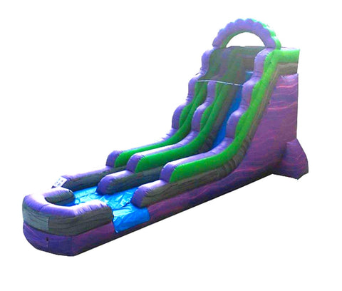 Save on 18' Purple Marble Inflatable Water Slide with Blower