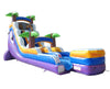 Image of 18' Tropical Purple Marble Inflatable Water Slide with Blower