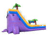 Image of 18' Tropical Purple Marble Inflatable Water Slide with Blower