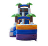 Image of 18' Tropical Purple Marble Inflatable Water Slide with Blower