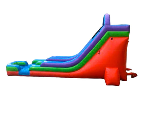 18' Retro Rainbow Inflatable Water Slide with Blower