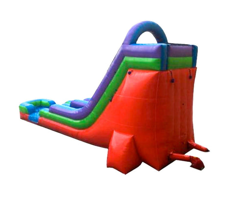 18' Retro Rainbow Inflatable Water Slide with Blower