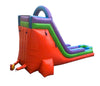 Image of 18' Retro Rainbow Inflatable Water Slide with Blower