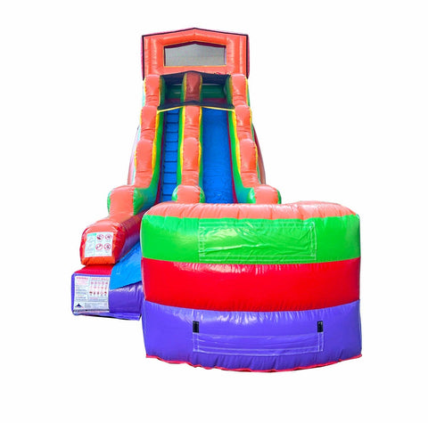 18' Modular Rainbow Inflatable Water Slide with Blower