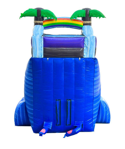 OPEN BOX 18' Tropical Marble Inflatable Water Slide with Blower