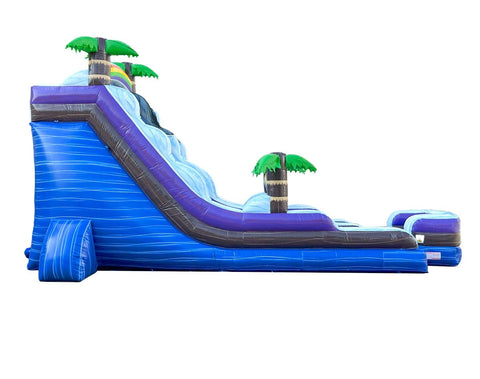 OPEN BOX 18' Tropical Marble Inflatable Water Slide with Blower