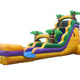 18' Tropical Yellow Marble Inflatable Water Slide with Blower