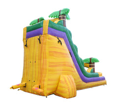 18' Tropical Yellow Marble Inflatable Water Slide with Blower