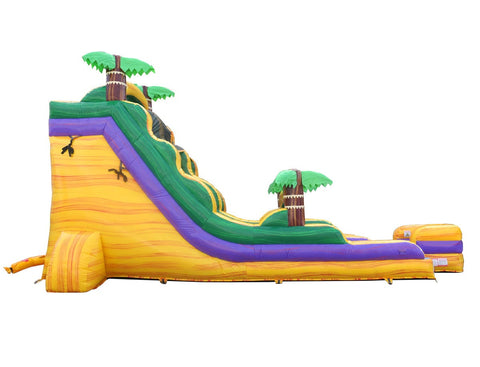 15' Tropical Yellow Marble Inflatable Water Slide with Blower