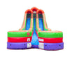 Image of 18' Tall Double Lane Rainbow Wet/Dry Inflatable Slide with Blower