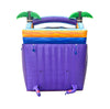 Image of 18' Tall Purple Tropical Marble Double Bay Wet/Dry Inflatable Slide with Blower