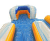 Image of 22' Tall Green Tropical Marble Wet/Dry Inflatable Slide with Blower