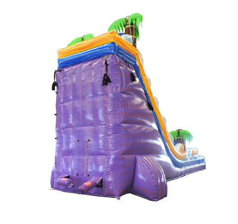 22' Tropical Purple Marble Inflatable Water Slide with Blower