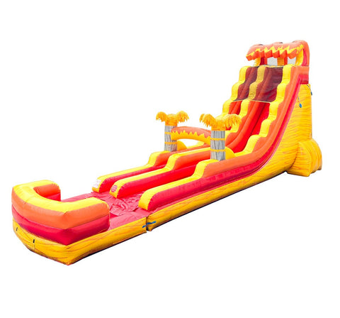 22' Tall Lava Wave Wet/Dry Inflatable Slide with Blower and Detachable Pool