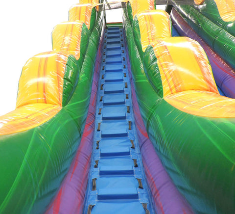 22' Tropical Yellow Marble Inflatable Water Slide with Blower