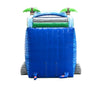 Image of 22' Tropical Marble Wave Dual Lane Inflatable Water Slide with Blower and Splash Pool
