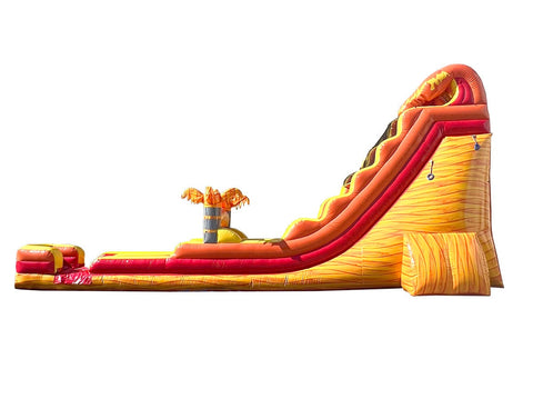 22' Tropical Lava Wave Marble Inflatable Water Slide with Blower