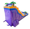 Image of 24' Tropical Purple Marble Double Bay Inflatable Water Slide with Blower