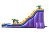 Image of 24' Tropical Purple Marble Double Bay Inflatable Water Slide with Blower