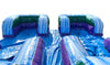 Image of 24' Tropical Yellow Marble Double Bay Inflatable Water Slide with Blower