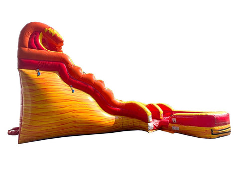 17' Lava Wave Marble Curved Inflatable Water Slide with Blower