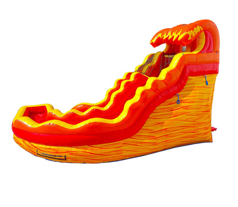17' Lava Wave Marble Curved Inflatable Water Slide with Blower