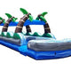 22'H Tropical Marble Wave Dual Lane Inflatable Water Slide with Blower and Splash Pool by POGO