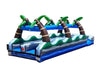 Image of Save on 35' Tropical Marble Dual Lane Commercial Inflatable Splash and Ride Slide with Blower - Hook and loop fastener