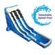 22'H Blue Marble Wave Dual Lane Inflatable Water Slide with Blower