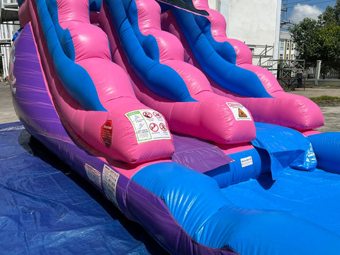 12' Rental Lite Pink Unicorn Inflatable Water Slide