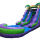 15' Rental Lite Purple Marble Tropical Inflatable Water Slide with Blower and Pool