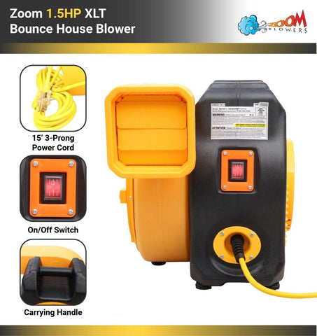 Durable PVC housing of Zoom XLT 1.5 HP Commercial Inflatable Blower