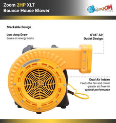 Zoom XLT 2 HP Commercial Inflatable Bounce House Blowers - Bulk Pallet of 24